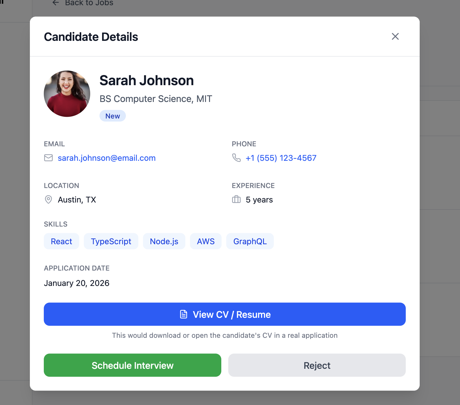 Detailed Candidate Profiles