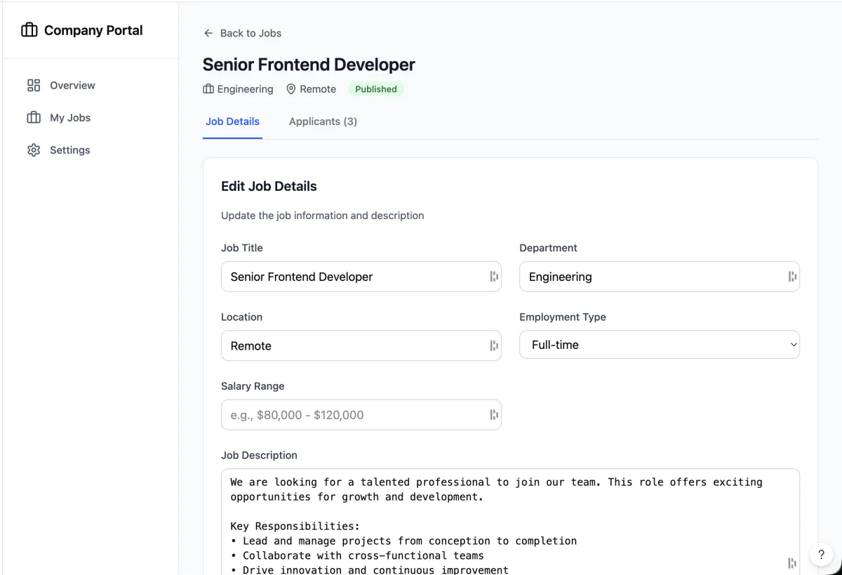 Smart Job Editor