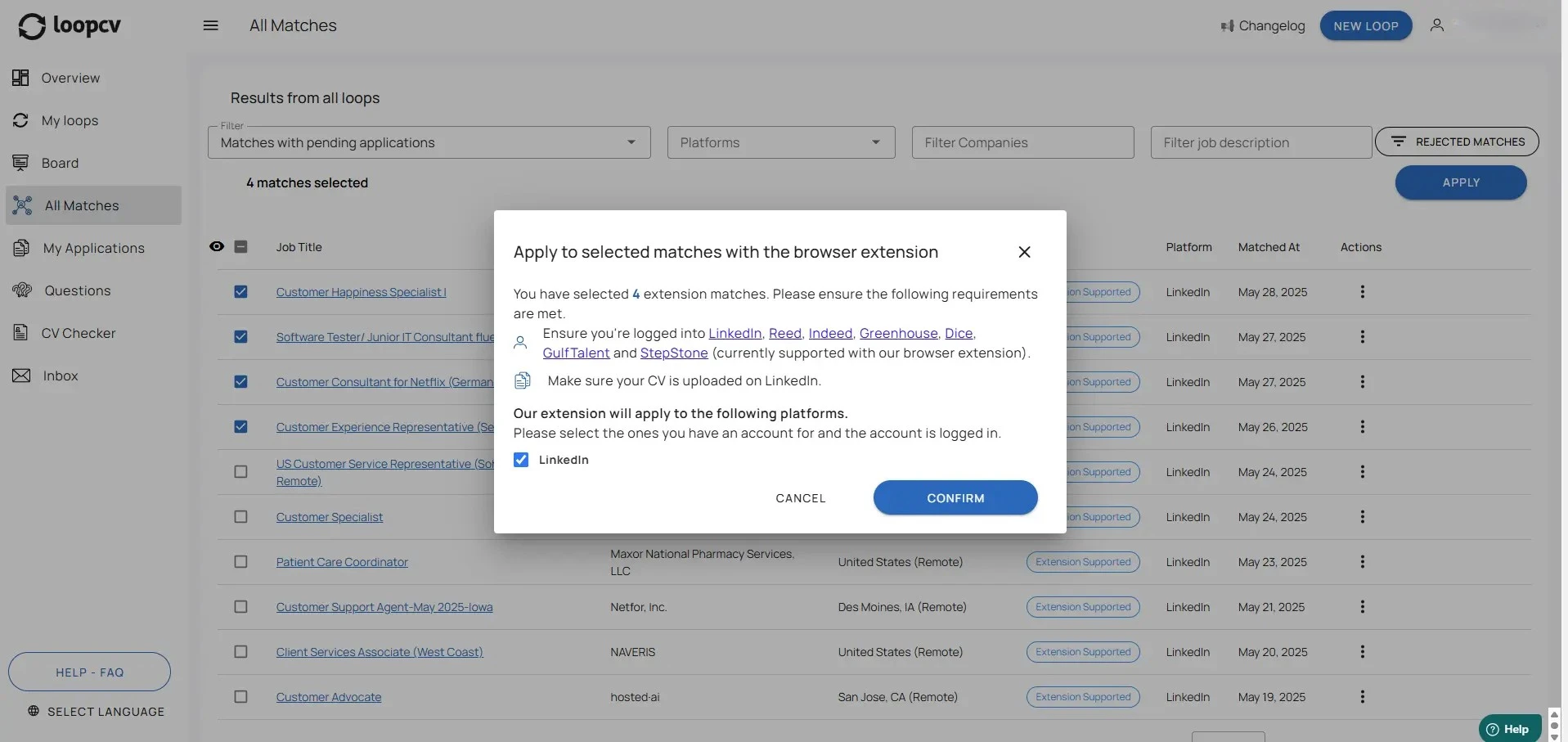 start extension popup
